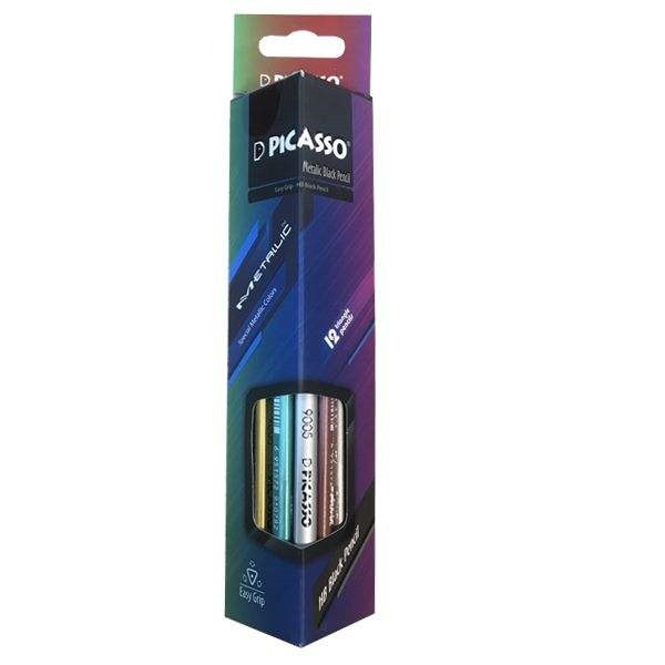 مداد پیکاسو مدل Metallic بسته 12 عددی
