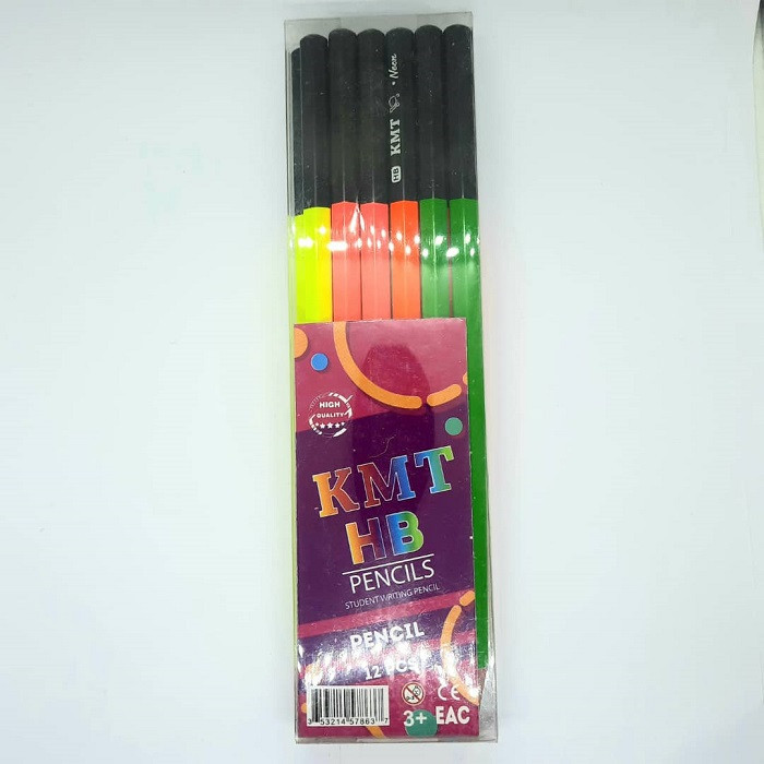 مداد مشکی کی ام تی مدل Neon بسته 12 عددی
