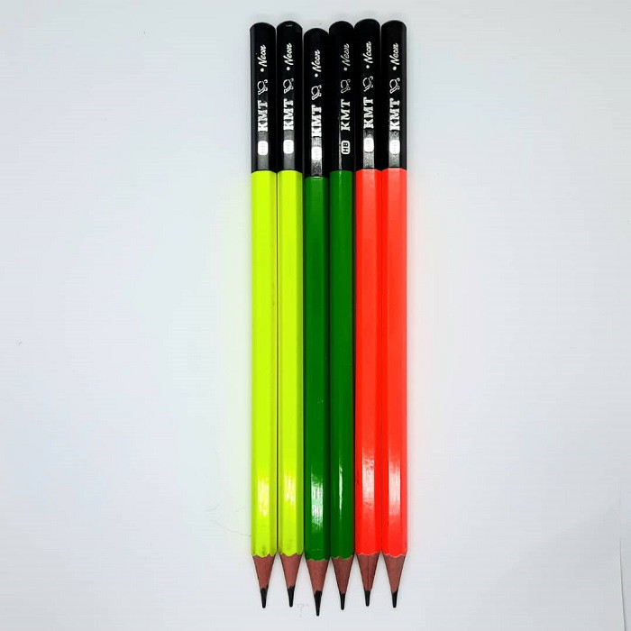 مداد مشکی کی ام تی مدل Neon بسته 12 عددی