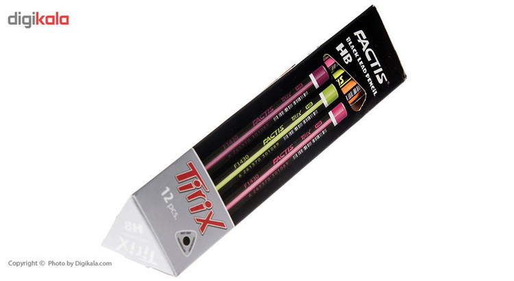 مداد مشکی فکتیس مدل Tirix بسته 12 عددی