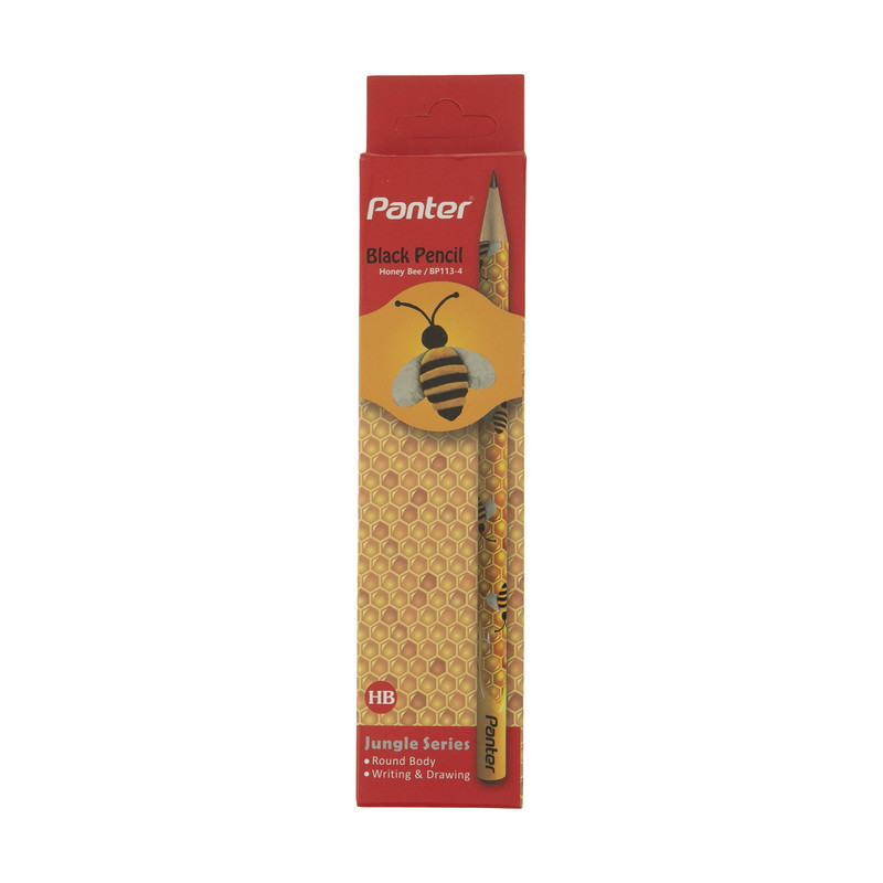 مداد مشکی پنتر مدل Honey Bee کد BP113-4 بسته 12 عددی