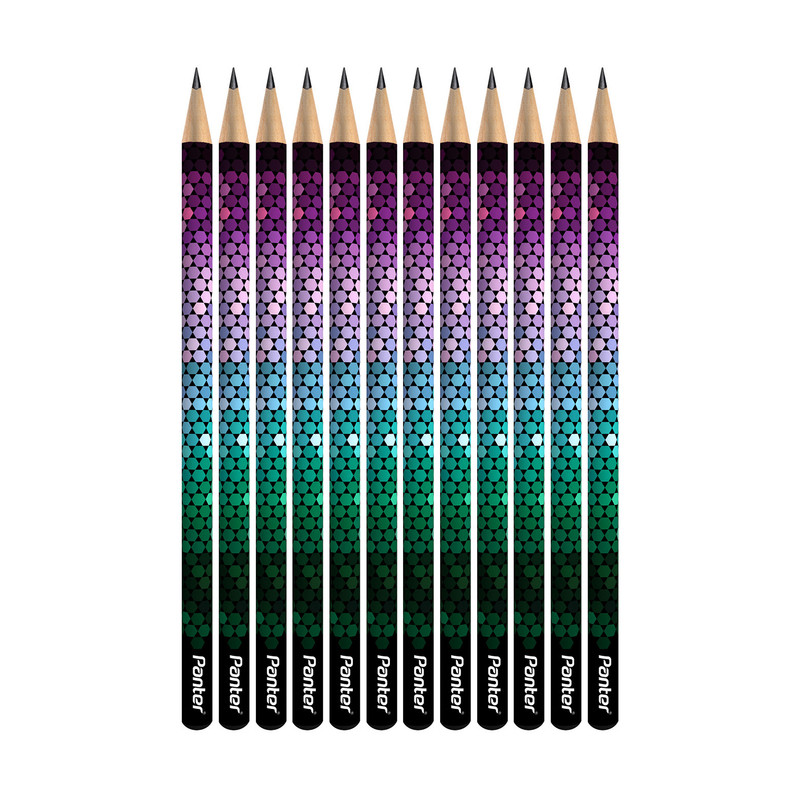 مداد مشکی پنتر مدل Chameleons کد BP113-3 بسته 12 عددی
