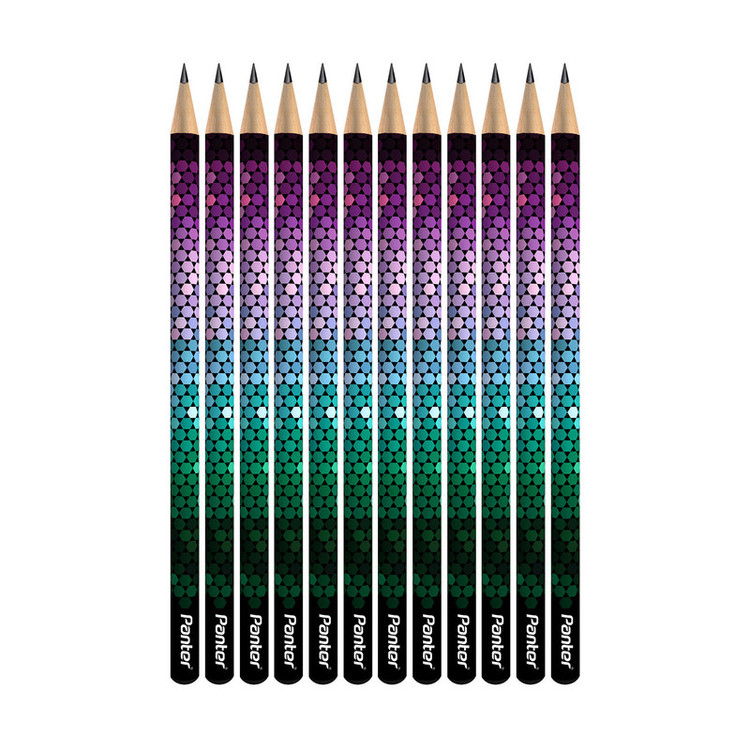 مداد مشکی پنتر مدل Chameleons کد BP113-3 بسته 12 عددی