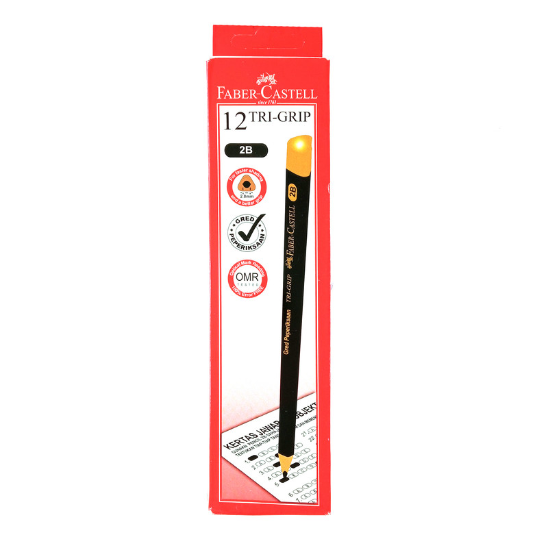 مداد مشکی فابر کاستل مدل TRI-GRIPبسته 6 عددی