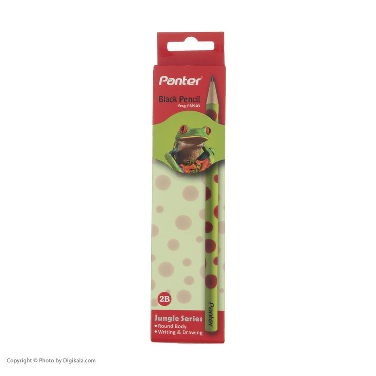 مداد مشکی پنتر مدل Frog کد BP113-1 - بسته 12 عددی