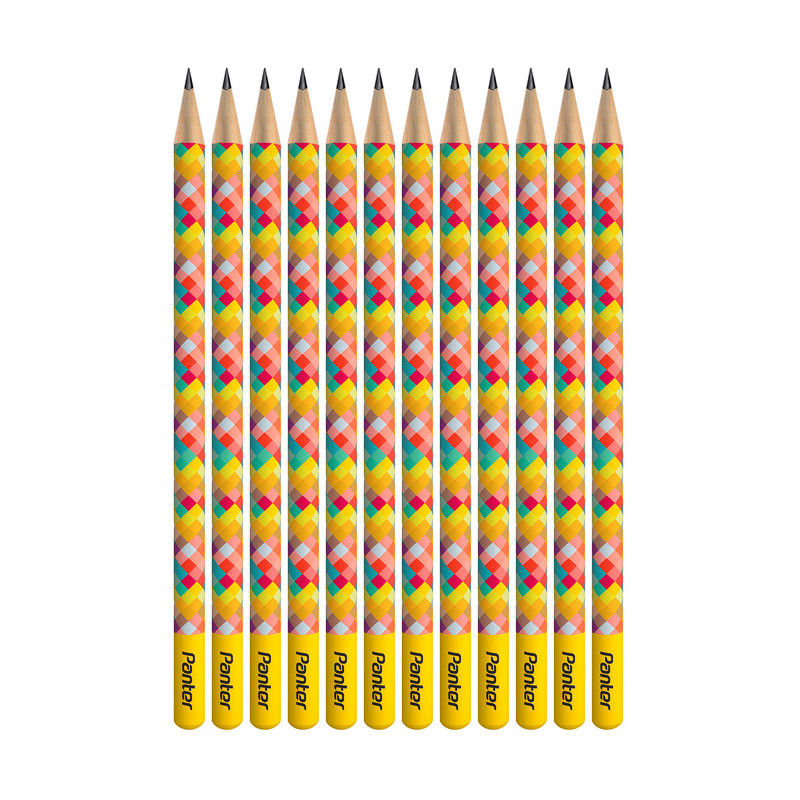 مداد مشکی پنتر سری Art مدل Square کد BP114-5 بسته 12 عددی