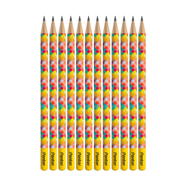 مداد مشکی پنتر سری Art مدل Square کد BP114-5 بسته 12 عددی