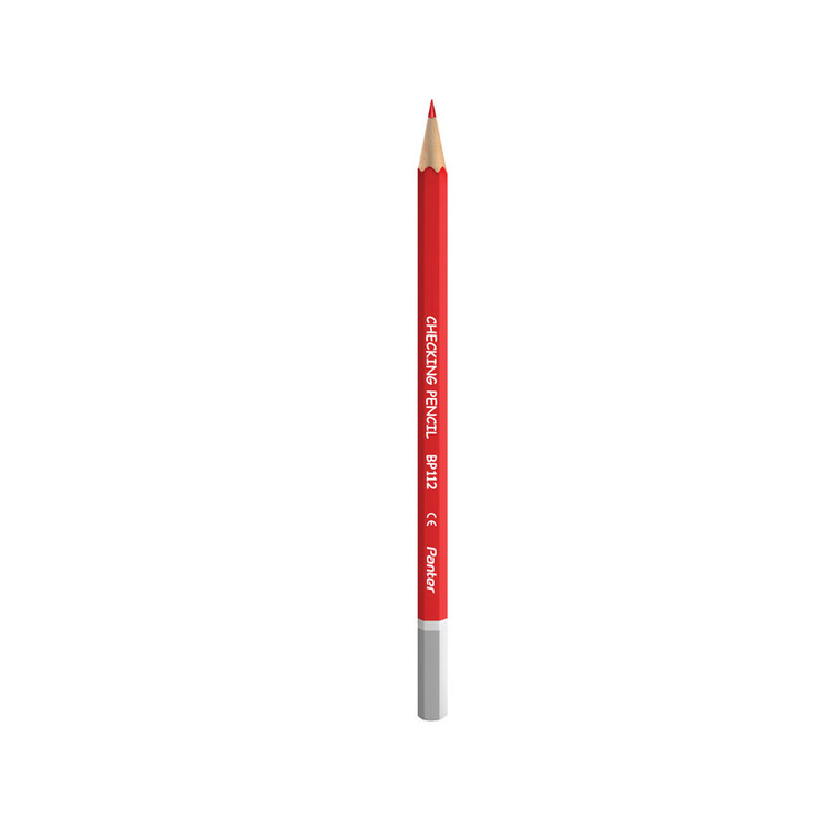 مداد قرمز پنتر مدل Checking Pencil Triangular کد BP112 - بسته 12 عددی