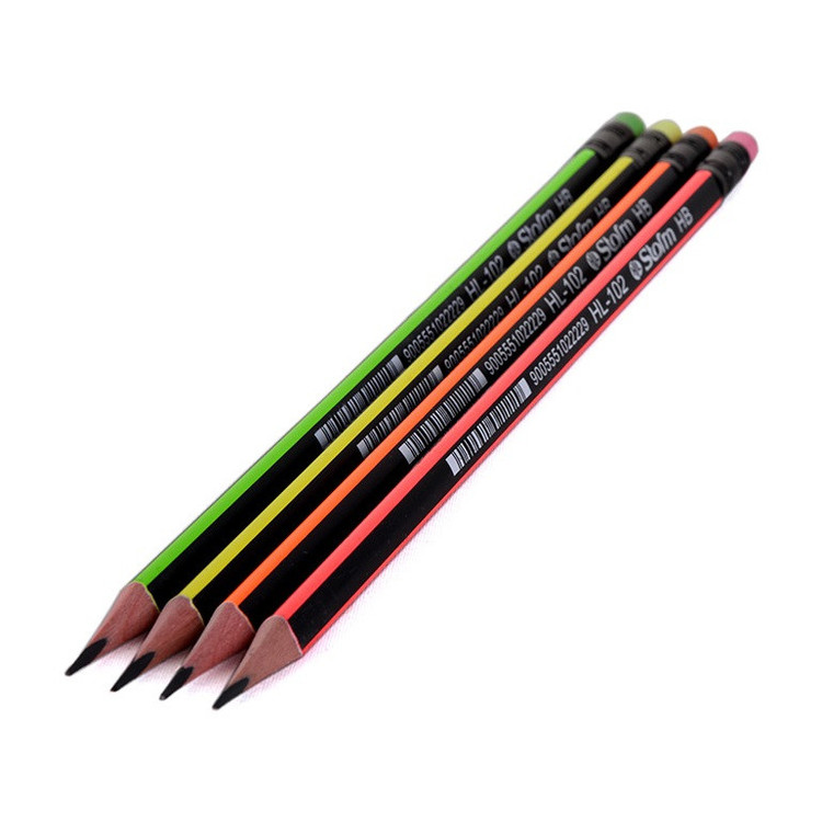 مداد مشکی استورم مدل پاک کن دار HL-102 HB بسته 4 عددی