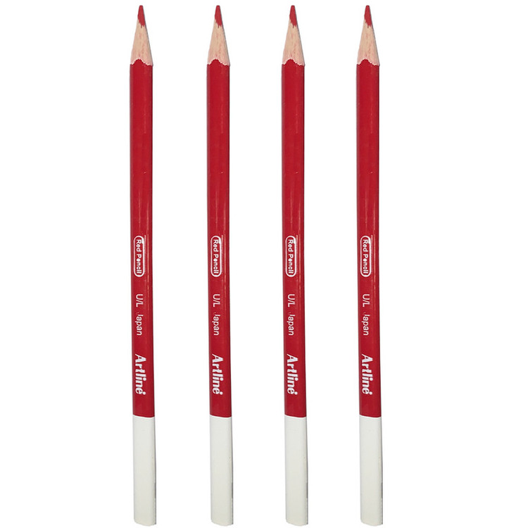 مداد قرمز آرت لاین کد EPH-04 بسته 4 عددی