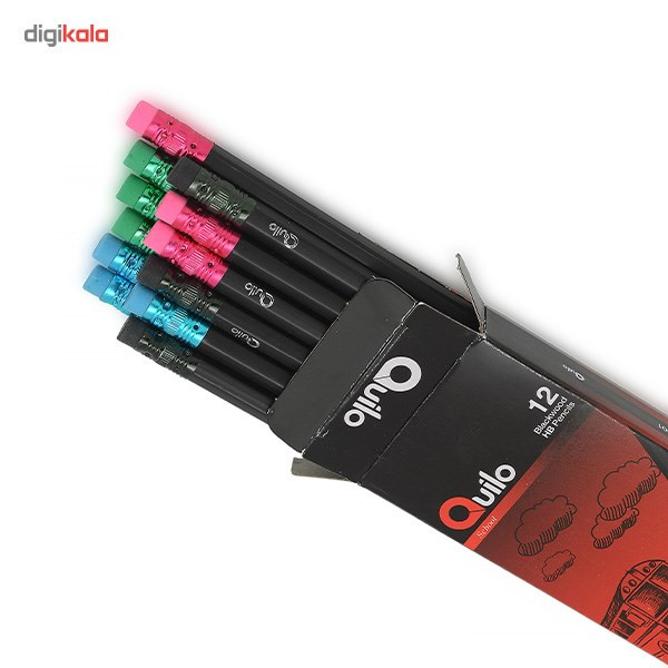 مداد مشکی کوییلو مدل Blackwood کد 634001 بسته 12 عددی