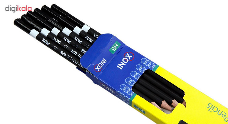 مداد مشکی اینوکس مدل Black Pencils بسته 12 عددی