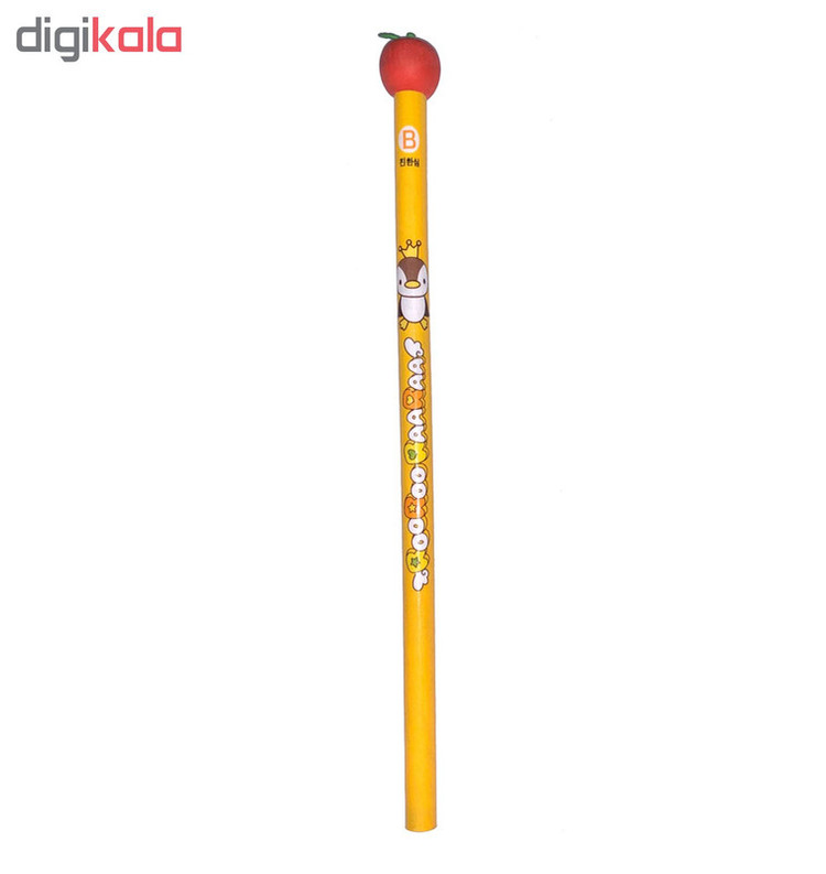 مداد مشکی ییژنگ طرح میوه کد YZ 2025 بسته 4 عددی