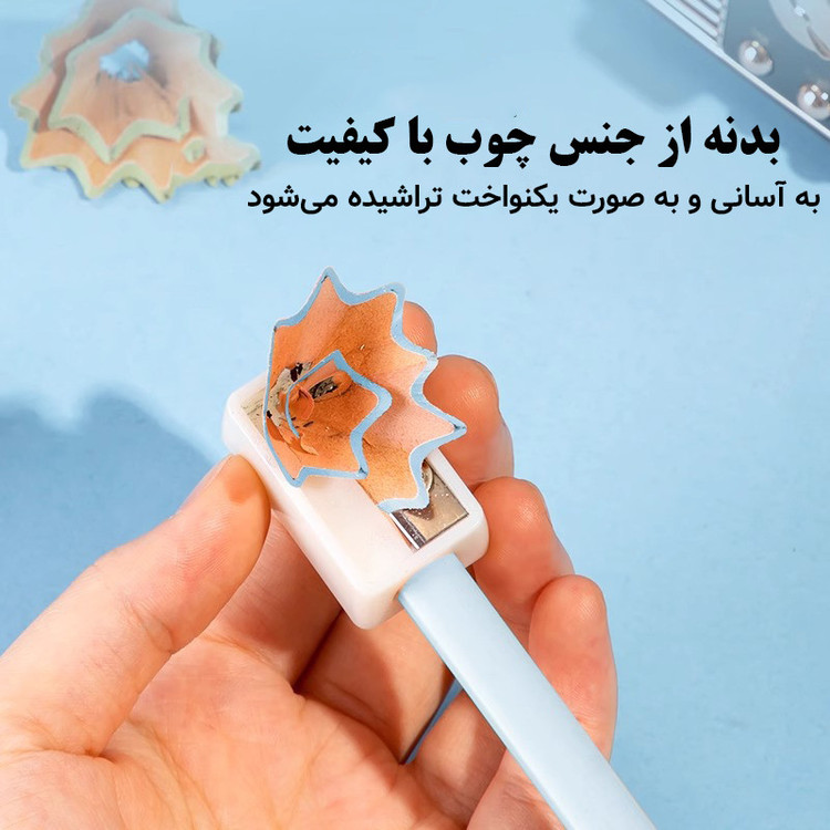 مداد مشکی دلی با درجه سختی HB مدل پاستلی کد HC136-HB بسته 10 عددی