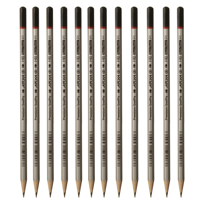 مداد مشکی آریا مدل Premium Quality کد 0012 بسته 12 عددی