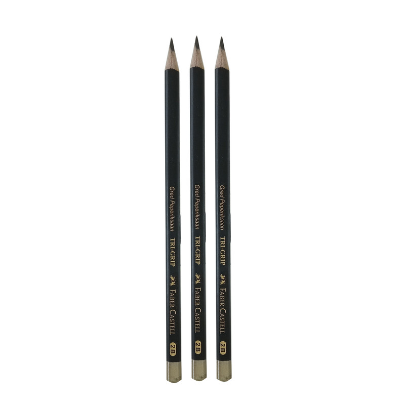 مداد مشکی فابر کاستل مدل TRI-GRIPبسته 3 عددی
