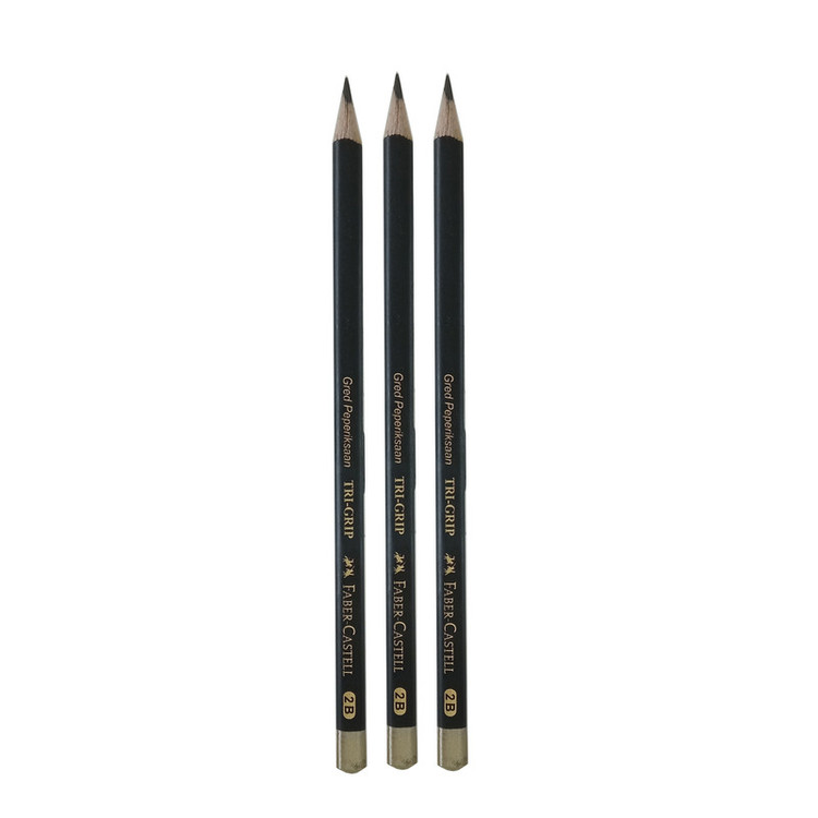 مداد مشکی فابر کاستل مدل TRI-GRIPبسته 3 عددی