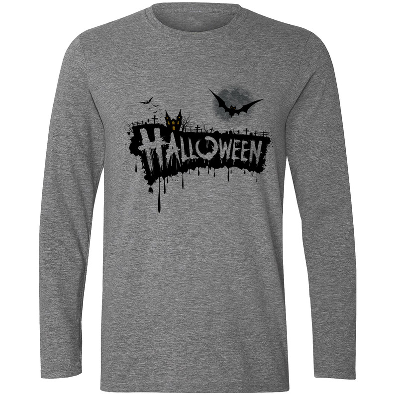 تیشرت آستین بلند مردانه طرح halloween کد F292