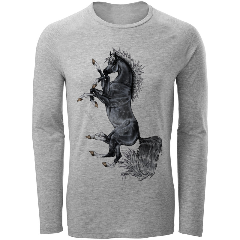 تیشرت آستین بلند مردانه مدل Horse کد A36