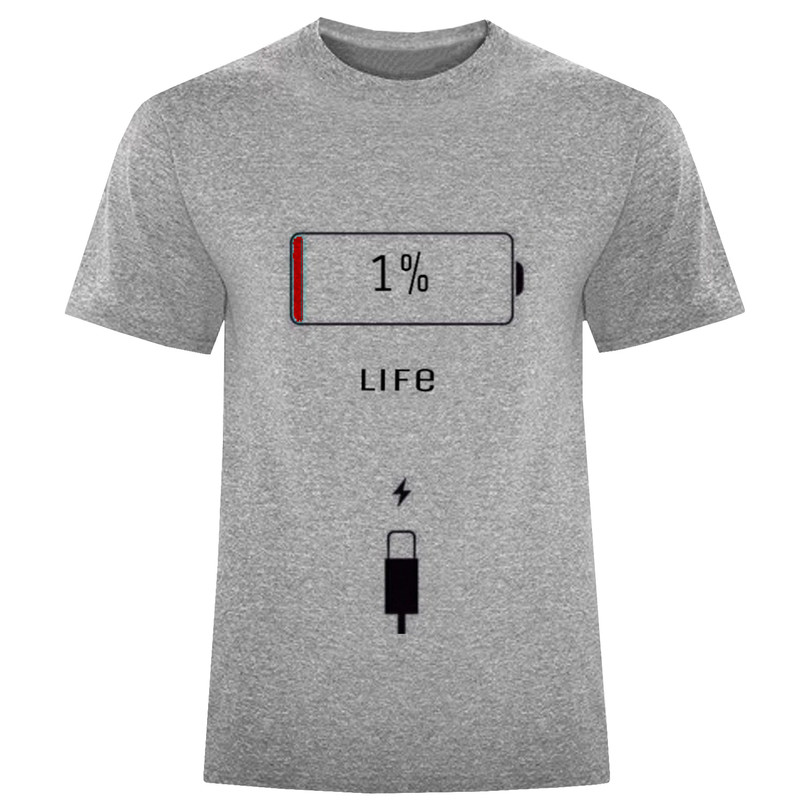 تیشرت آستین کوتاه مردانه طرح Life 1% کد F374