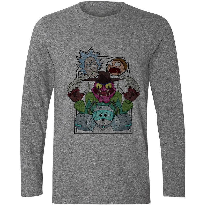 تی شرت آستین بلند مردانه طرح rick and morty کد S573