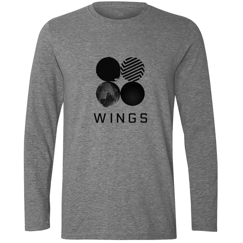 تیشرت آستین بلند مردانه طرح Wings کد S426