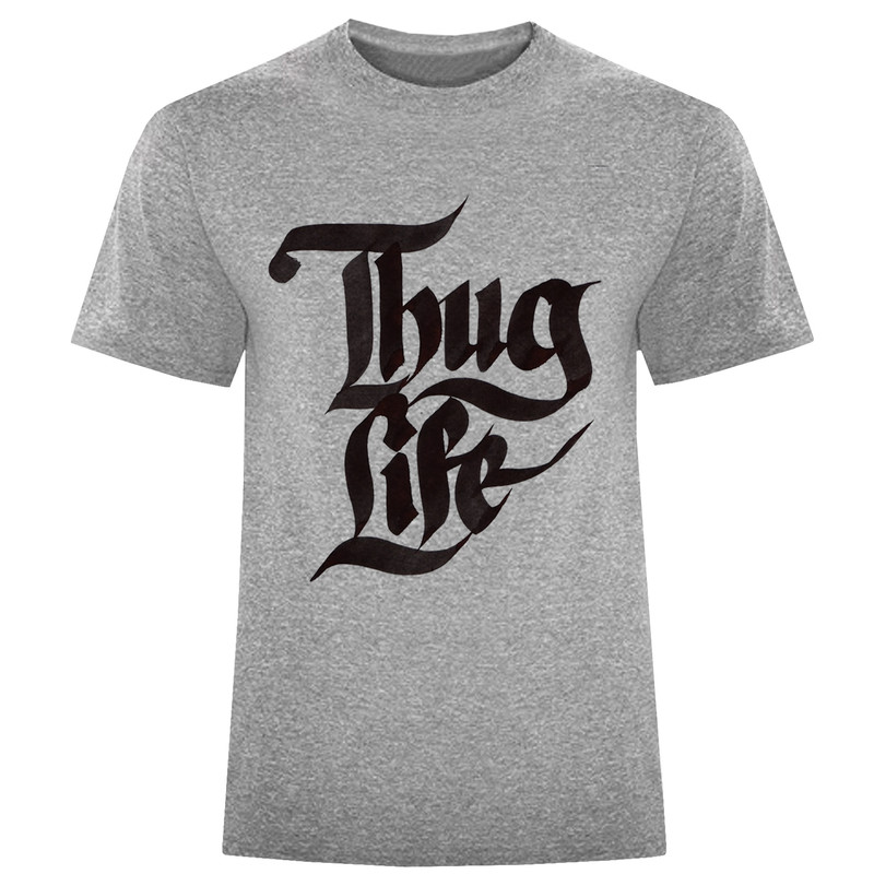 تیشرت آستین کوتاه مردانه طرح Thugh life کد F123