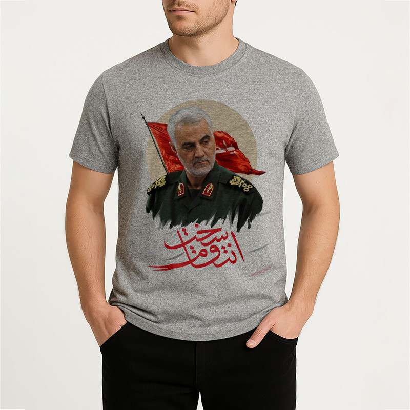 تیشرت آستین کوتاه مردانه مدل حاج قاسم W653