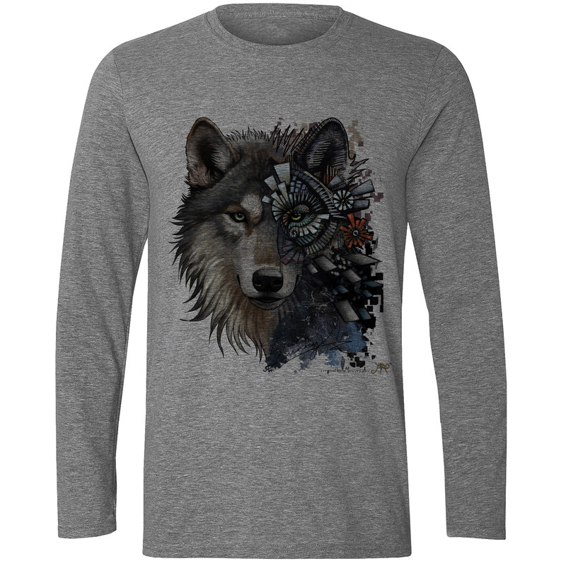 تی شرت آستین بلند مردانه مدل F303 WOLF