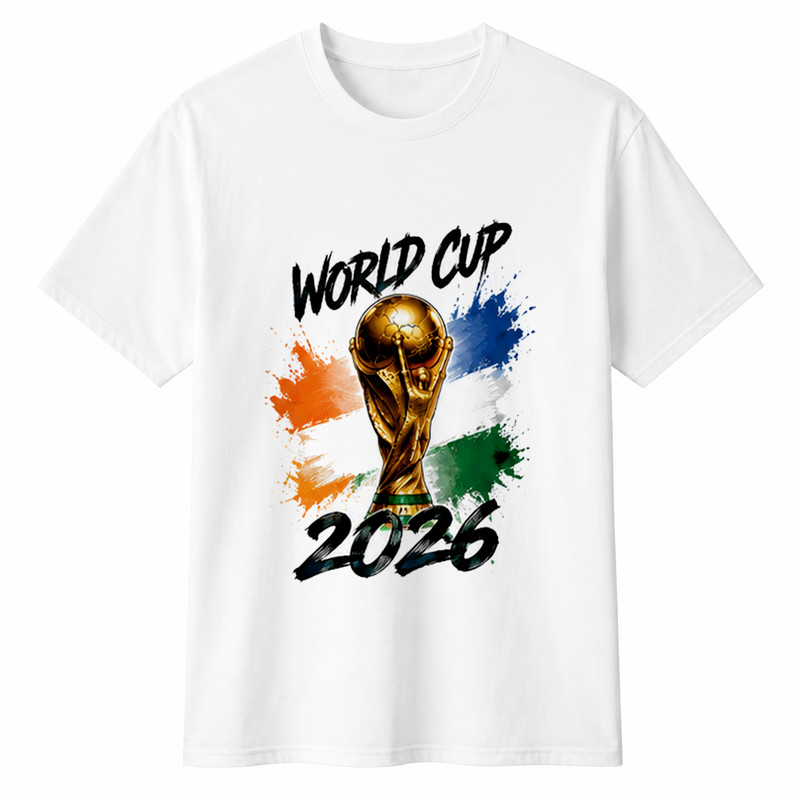 تی‌شرت آستین کوتاه یقه گرد مردانه مدل A72 مدل جام جهانی 2026