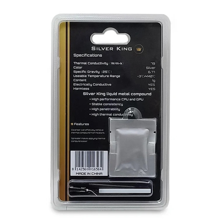 لیکوئید متال ترمالرایت مدل Silver King رسانایی حرارتی 79 W/m.k