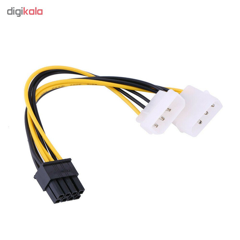 کابل برق پردازنده 4 پین به 8 پین مدل Molex طول 0.2 متر