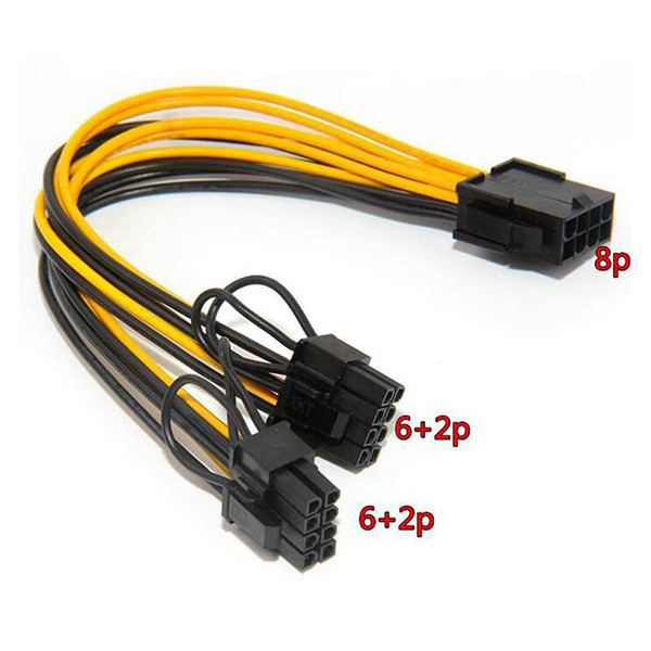 کابل تبدیل برق گرافیک 8 پین ماده به دو 2+6 پین نر مدل 01