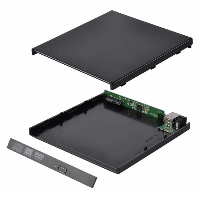 باکس تبدیل DVD رایتر اینترنال SATA به اکسترنال USB2.0 مدل 12.7MM