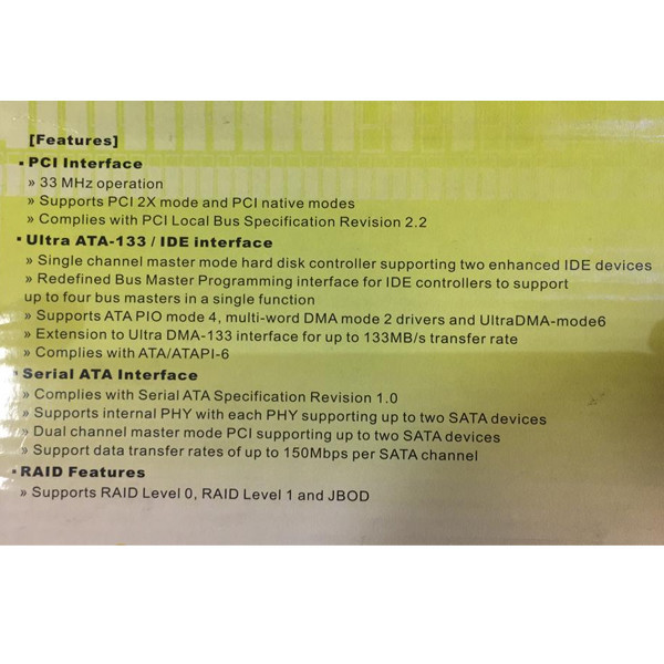 کارت PCI به eSATA/SATA/IDE مدل VT6421A