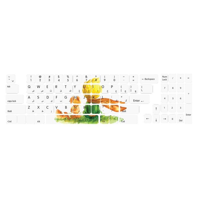 برچسب حروف فارسی کیبورد گراسیپا طرح شازده کوچولو کد 101