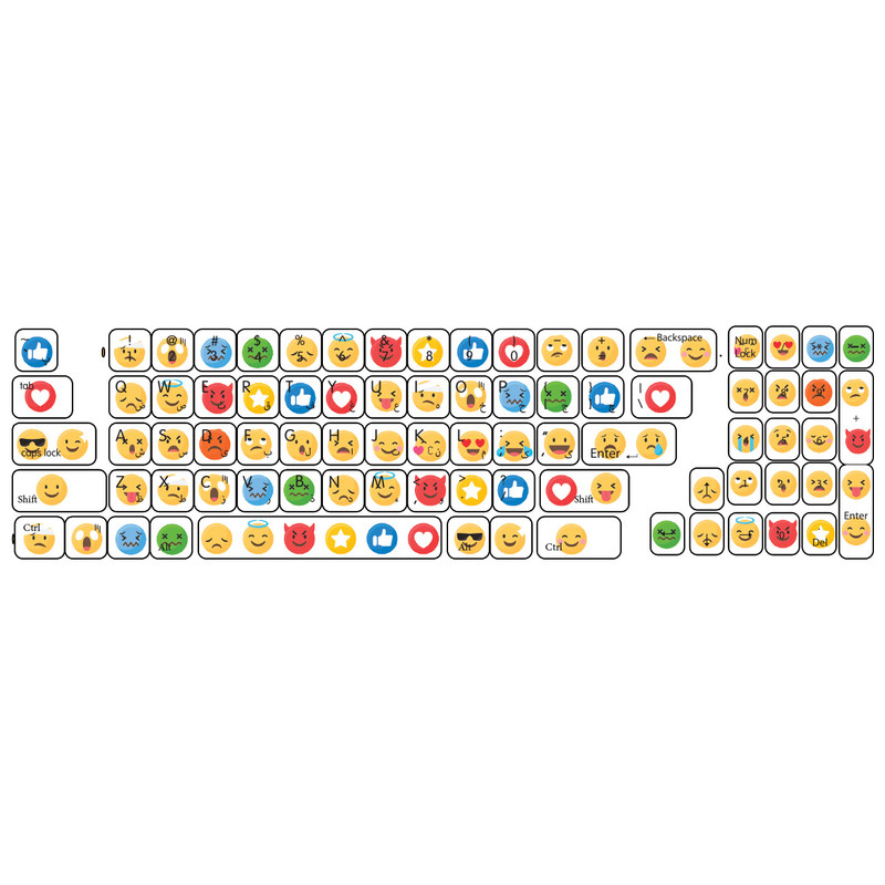 برچسب حروف فارسی کیبورد گراسیپا طرح ایموجی کد 101