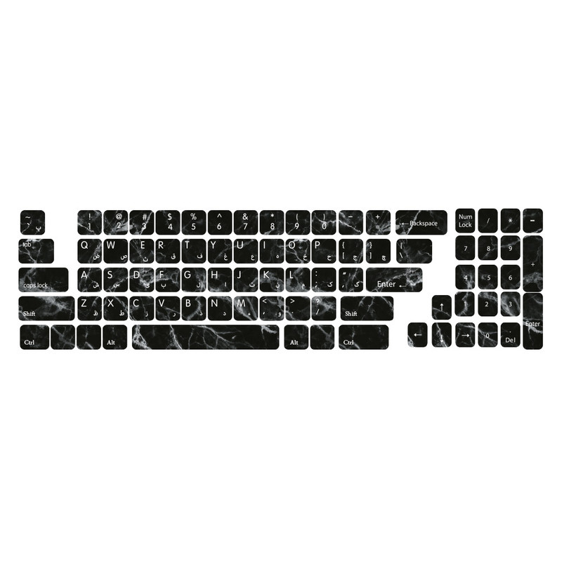 برچسب حروف فارسی کیبورد گراسیپا طرح Marbel