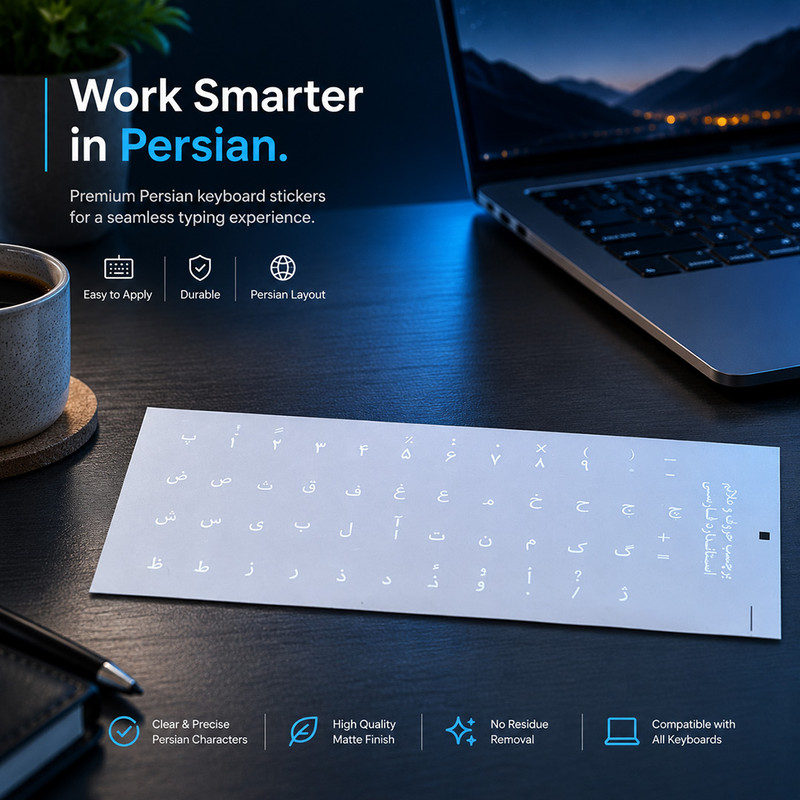 برچسب حروف کیبورد مدل transparent078