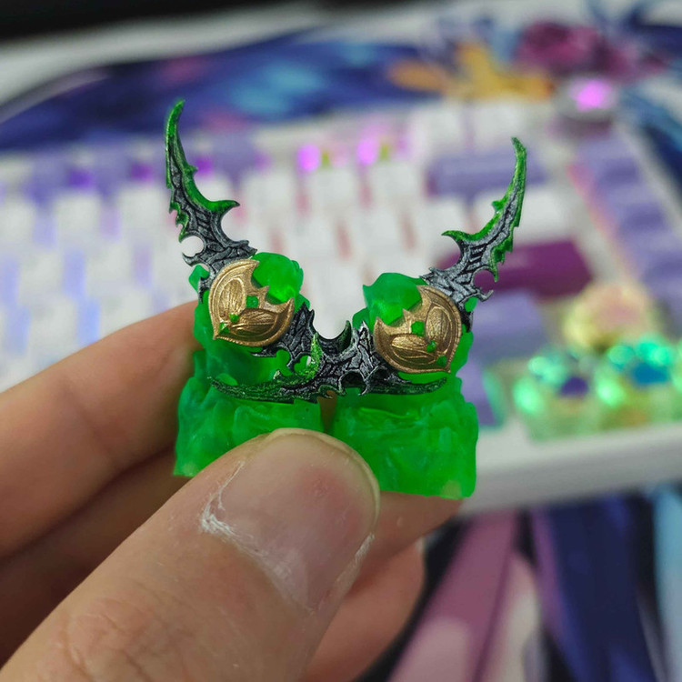 دکمه کیبورد مکانیکال مدل وارکرافت شمشیرای ایلیدان World of Warcraft Illidan The Twin Blades of Azzinoth