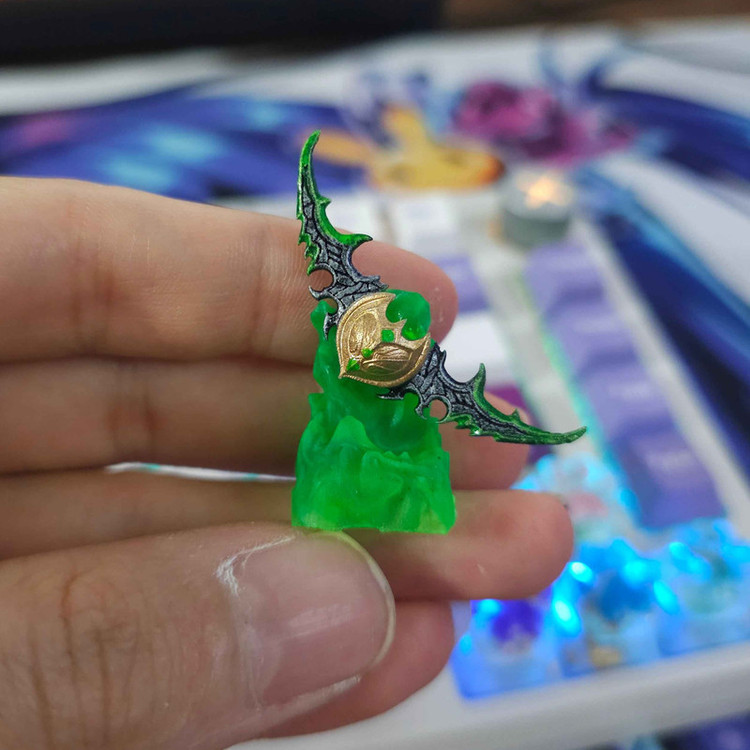 دکمه کیبورد مکانیکال مدل وارکرافت شمشیرای ایلیدان World of Warcraft Illidan The Twin Blades of Azzinoth