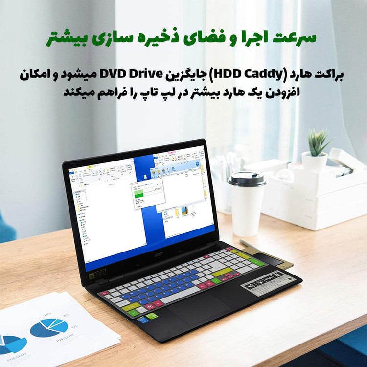 براکت هارد اینترنال دی تک مدل Caddy 12.7mm