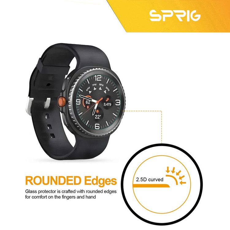 محافظ صفحه نمایش اسپریگ مدل SH-SPG مناسب برای ساعت هوشمند سامسونگ Galaxy Watch 8 Classic 46mm مجموعه 2 عددی