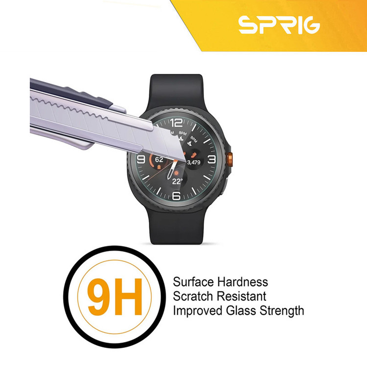 محافظ صفحه نمایش اسپریگ مدل SH-SPG مناسب برای ساعت هوشمند سامسونگ Galaxy Watch 8 Classic 46mm مجموعه 2 عددی