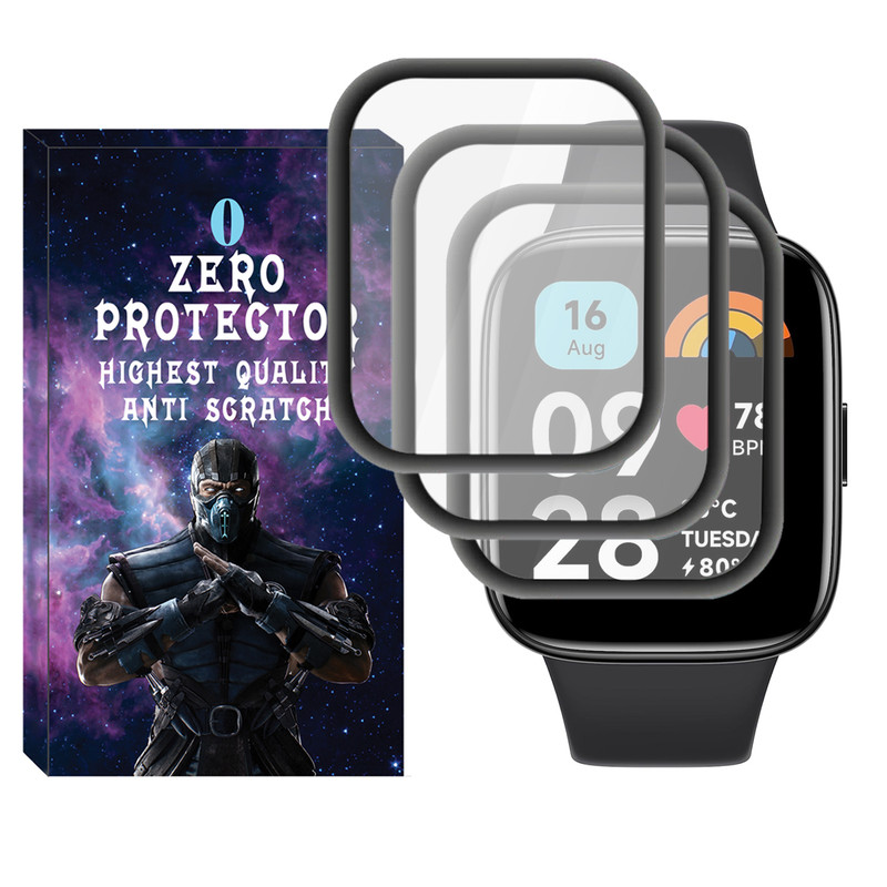 محافظ صفحه نمایش نانو زیرو مدل Pmma-ZR مناسب برای ساعت هوشمند شیائومی Redmi Watch 3 / Watch 3 Active بسته سه عددی