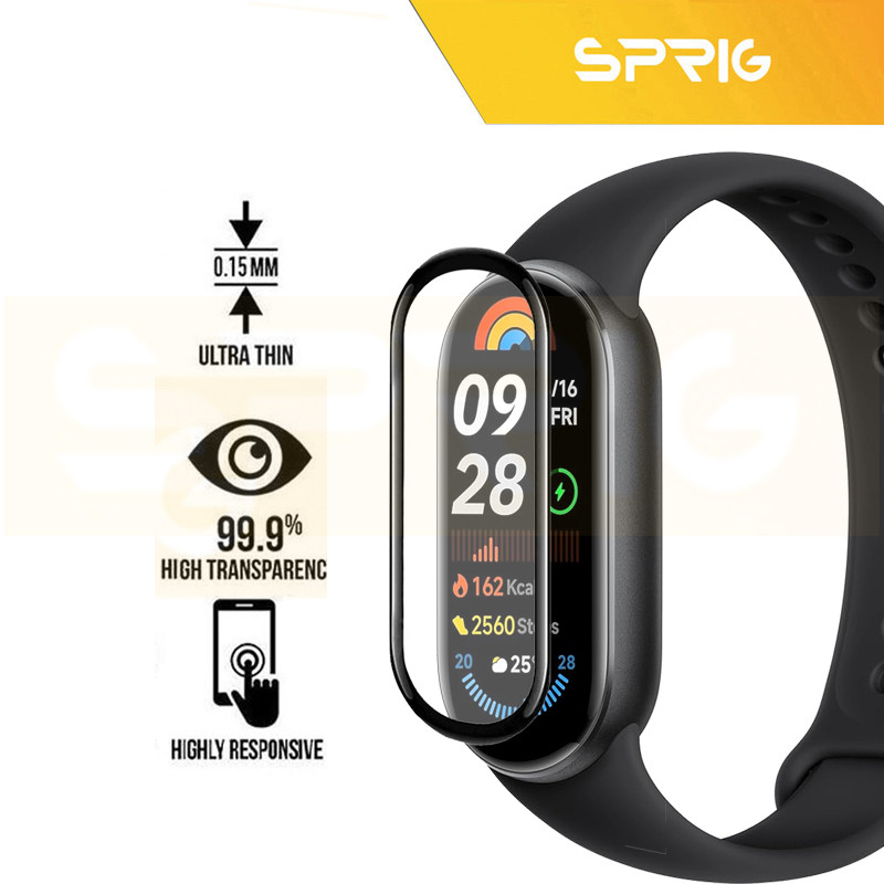 محافظ صفحه نمایش اسپریگ مدل Pmma-SPG مناسب برای ساعت هوشمند شیائومی Mi band 9