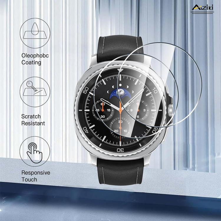 محافظ صفحه نمایش راینو مدل R-Glass مناسب برای ساعت هوشمند سامسونگ Galaxy Watch 8 Classic 46mm بسته 3 عددی