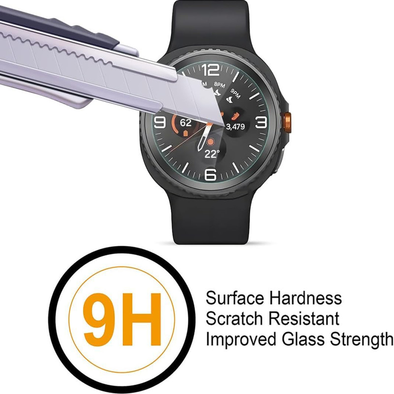 محافظ صفحه نمایش راینو مدل R-Glass مناسب برای ساعت هوشمند سامسونگ Galaxy Watch 8 Classic 46mm بسته 3 عددی