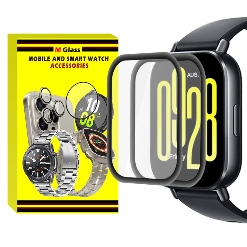 محافظ صفحه نمایش نانو ام‌گلس مدل GLS_Pmma مناسب برای ساعت هوشمند شیائومی Redmi Watch 5 Lite 48mm بسته دو عددی