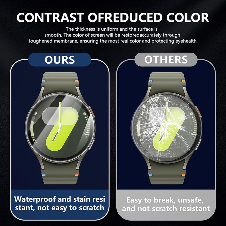محافظ صفحه نمایش راینو مدل R-Glas مناسب برای ساعت هوشمند سامسونگ Galaxy Watch 4/5/6/7 سایز 40mm بسته 2 عددی
